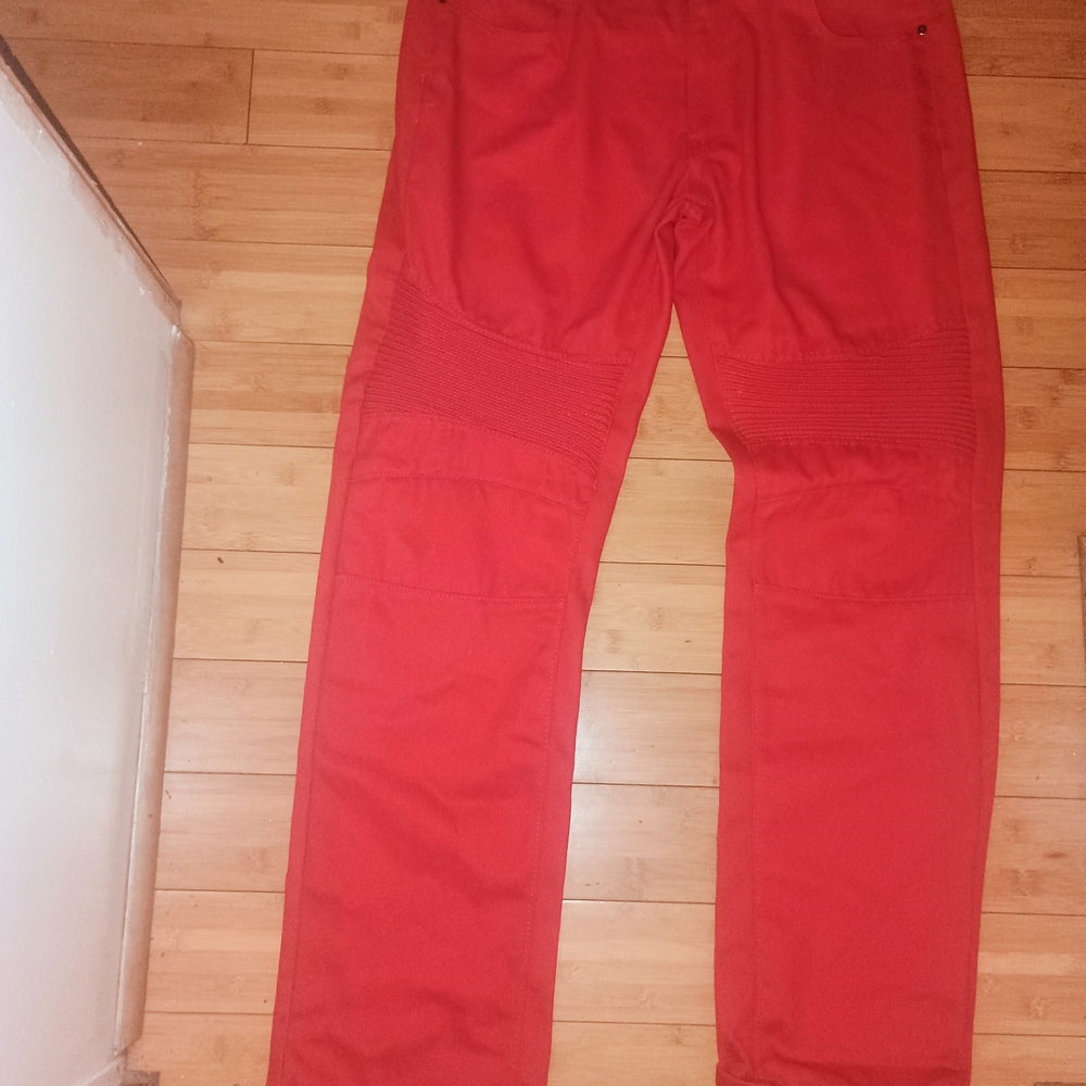 MICHI Men's Vibrant Red Cargo Pants